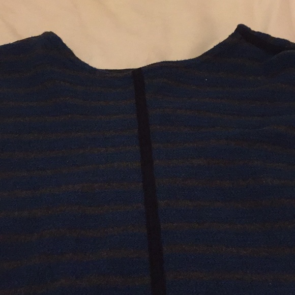 Madewell Turquoise and Grey Striped Pull Over - Picture 5 of 8